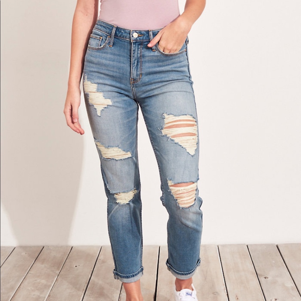 Hollister hi rise slim straight jeans size 17 reg